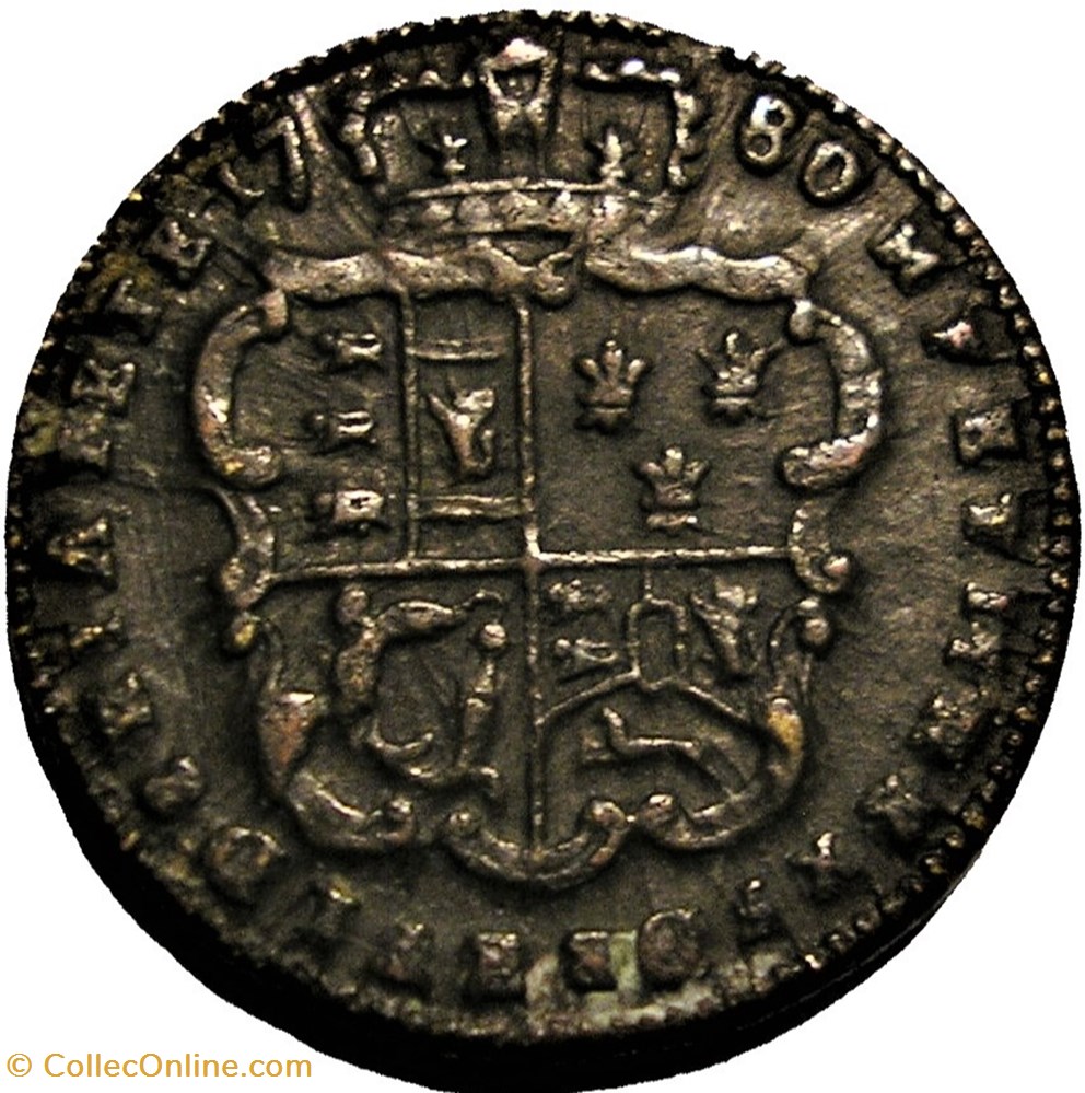 George III - Half Guinea Token 1780 Great Britain 3 monnaie jeton mereaux george iii half guinea token 1780 great britain