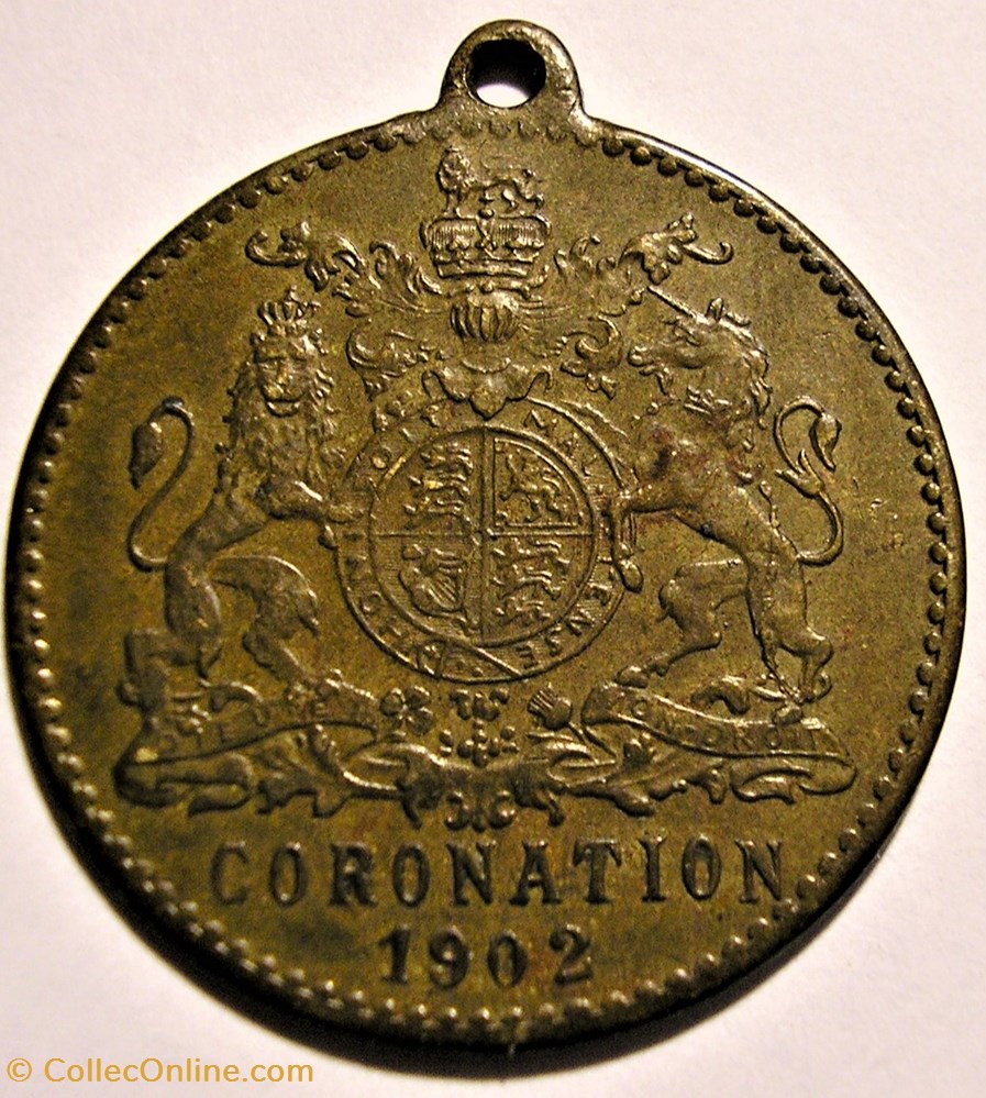 Edward VII & Alexandra - Medalet Coronation 1902 (Dalmberger, Germany) 3 medaille royaume uni edward vii alexandra medalet coronation 1902 dalmberger germany