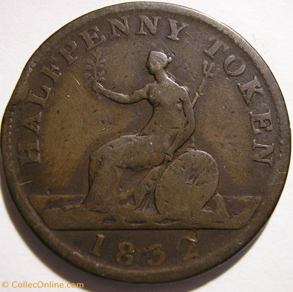 Upper Canada 1832 - HalfPenny Token - John Walker & Co. monnaie monde canadum upper canada 1832 halfpenny token john walker co