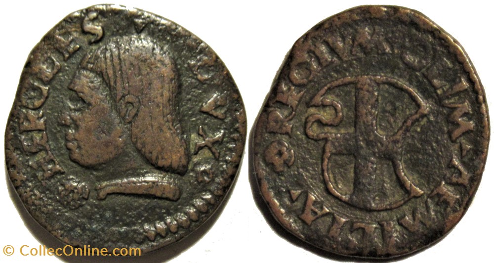 c.1500' Duchy of Modena, 1 Bagattino - Ercole I d'Este monnaies monde italie c 1500 duchy of modena 1 bagattino ercole i este