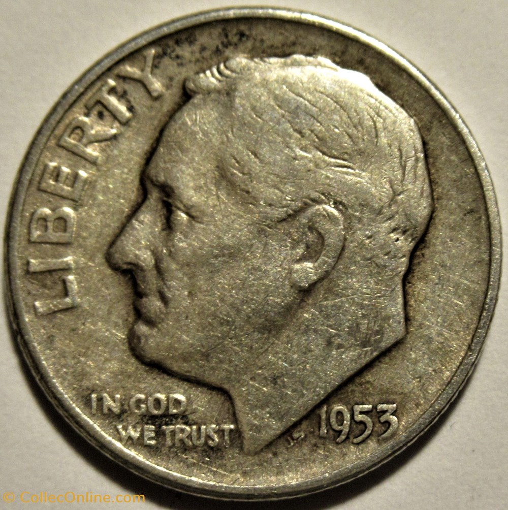 1953 Dime monnaies monde etats unis 1953 dime