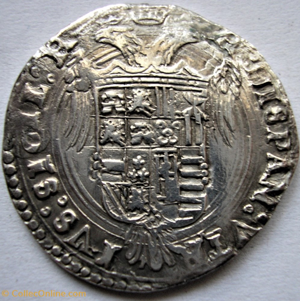 ca.1528 Royaume de Naples, 1 Tari - Charles Quint d'Espagne 2 monnaies europe medievale ca 1528 royaume de naples 1 tari charles quint espagne