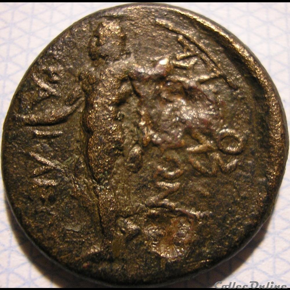Tiberius - Heraclea Salbace, Caria. Æ20 - AD 14-37. 2 monnaie antique av jc ap romaine provinciale tiberius heraclea salbace caria 20 ad 14 37