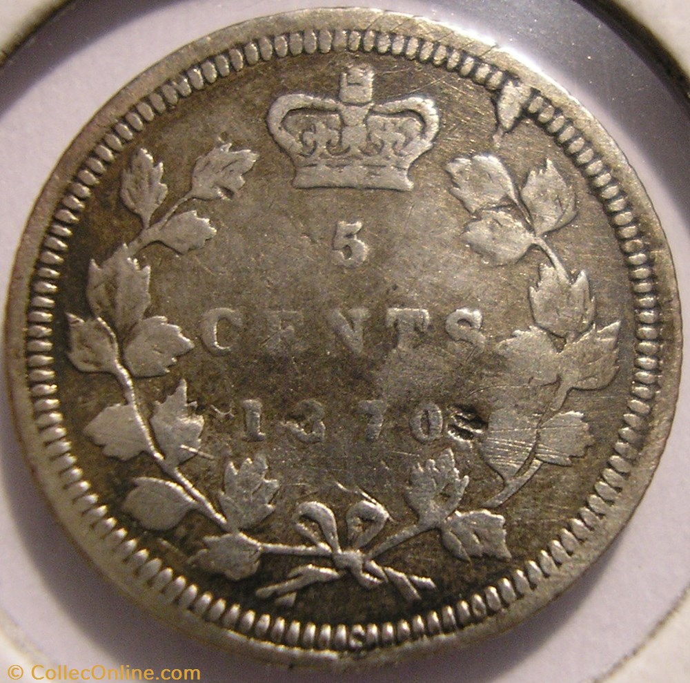 Victoria - 5 Cents 1870 monnaies monde canada victoria 5 cents 1870