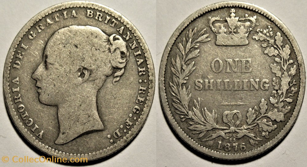 monnaies monde royaume uni victoria 1 shilling 1876 kingdom of great britain