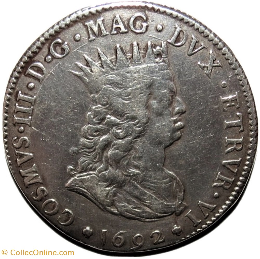 monnaies monde italie cosimo iii de medici tollero di livorno granducato di toscana
