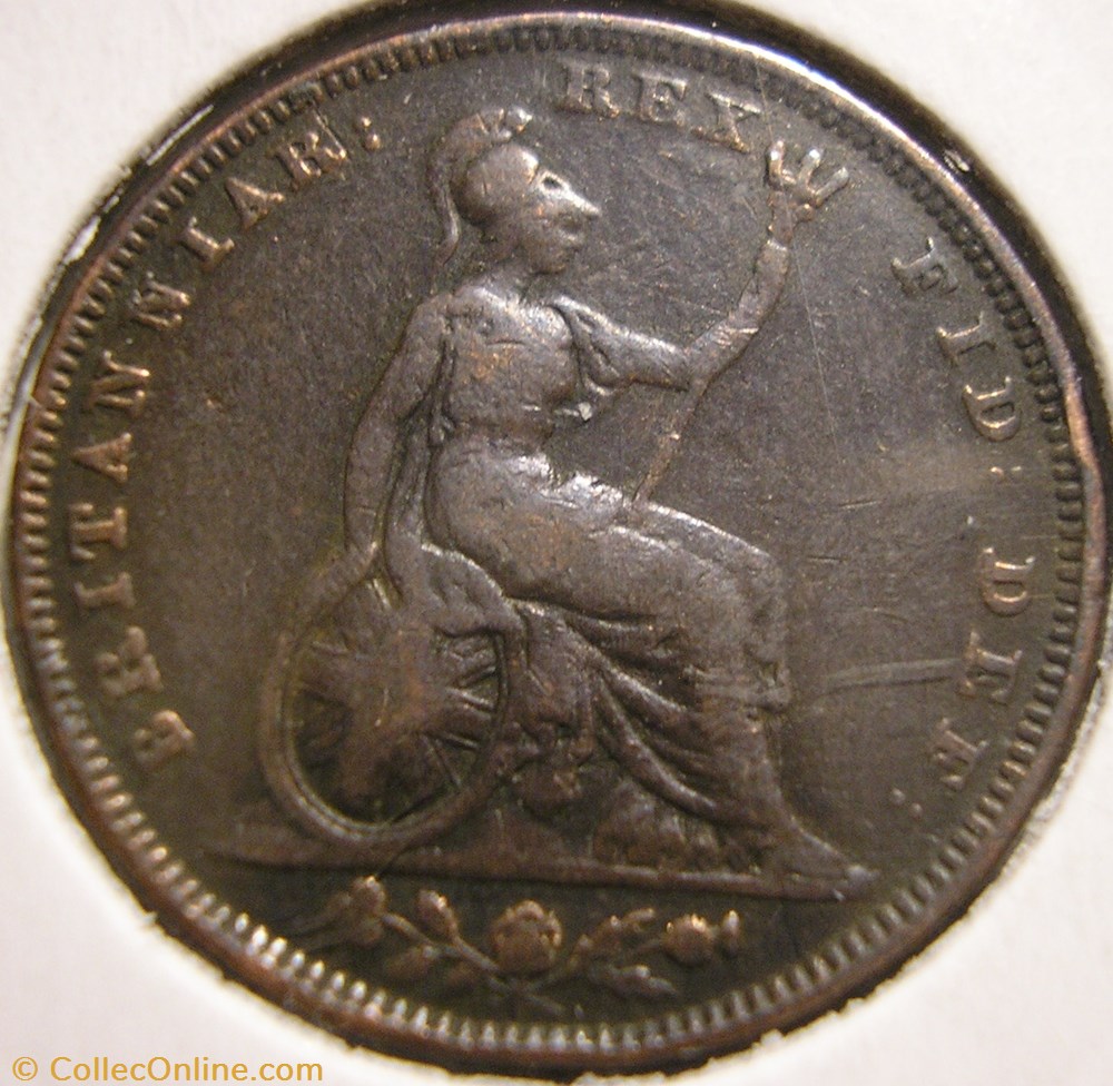 George IV - 1 Farthing 1827 Great Britain 2 monnaie monde royaume uni george iv 1 farthing 1827 great britain