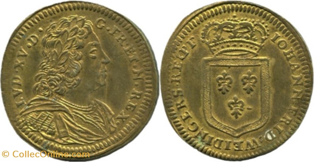 Louis XV - c.1725, Rechenpfennig par I.F. Weidinger monnaies paranumismatique jetons poids louis xv c 1725 rechenpfennig par i f weidinger