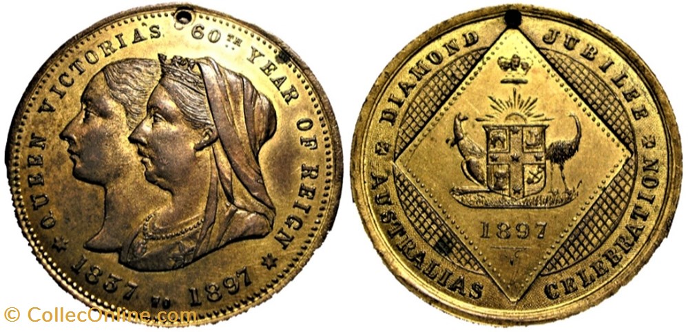 monnaie jeton mereaux victoria 1897 diamond jubilee celebration medal australia