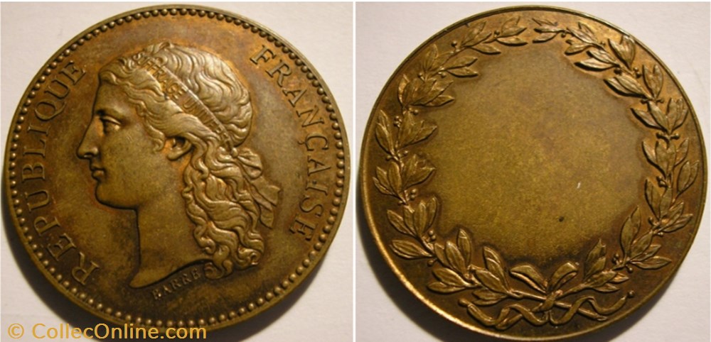 Administration des Monnaies, Médaille non attribuée - Exposition Universelle Paris france professionnel societe administration des monnaies medaille non attribuee exposition universelle paris
