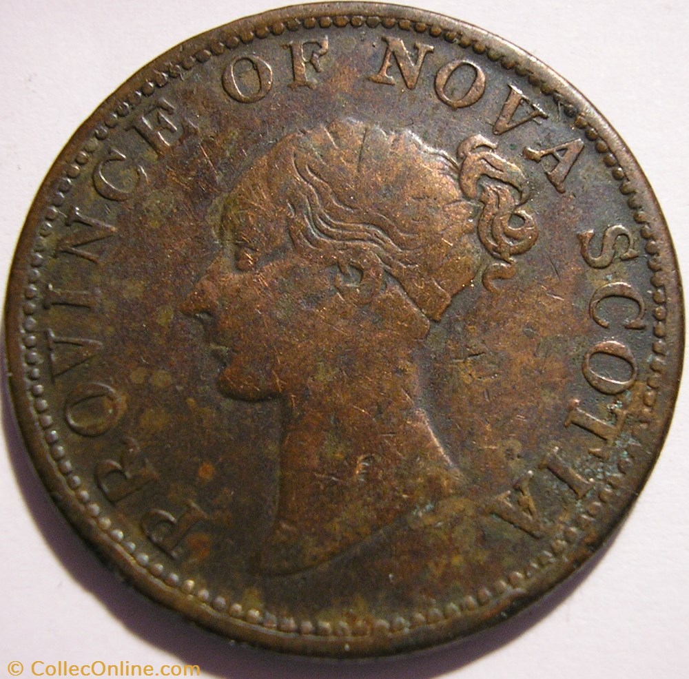 Victoria - HalfPenny 1840 - Nova Scotia monnaies monde canada victoria halfpenny 1840 nova scotia