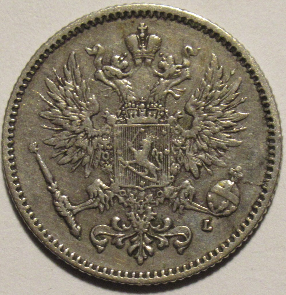 monnaies monde finlande aleksandr iii of russia 50 pennia 1893 grand duchy of finland
