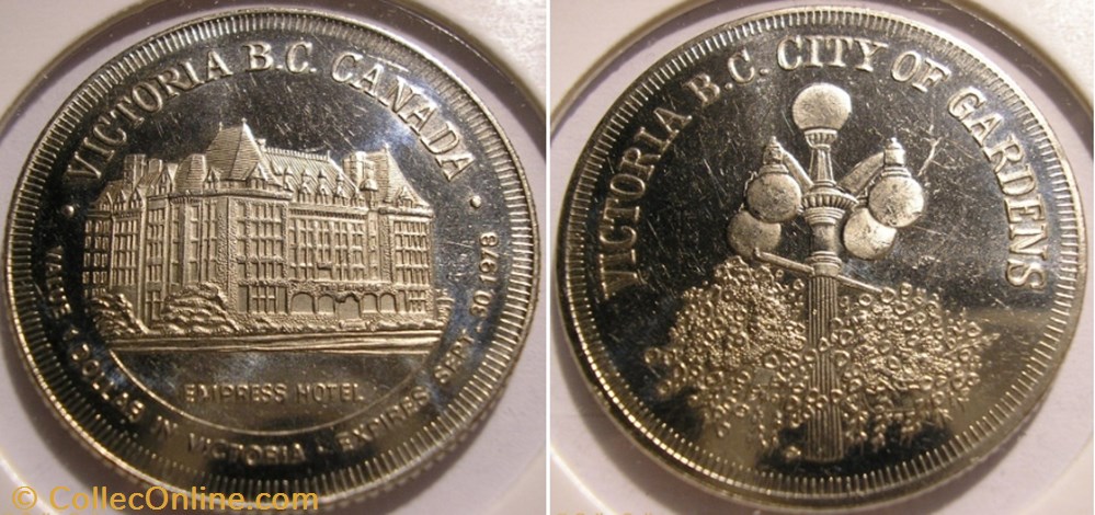 Empress Hotel, One Dollar Token 1978 - Victoria B.C. monnaie monde canadum empress hotel one dollar token 1978 victoria b c