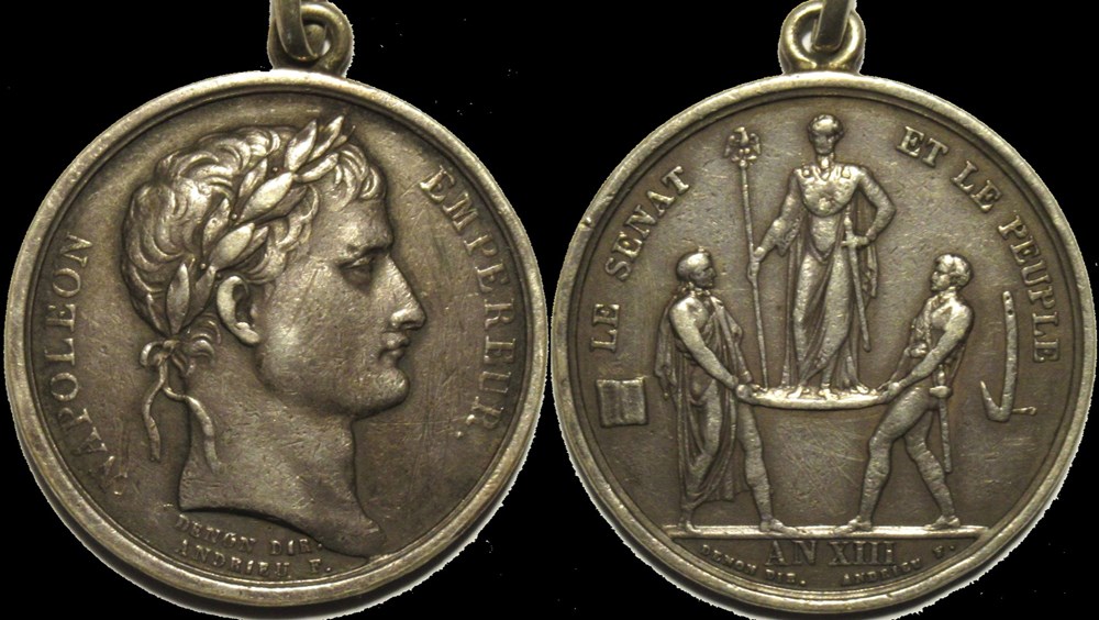 Napoléon Ier - Le Sénat et le Peuple - Sacre de l'empereur An XIII medailles france empire napoleon ier le senat et le peuple sacre de empereur an xiii