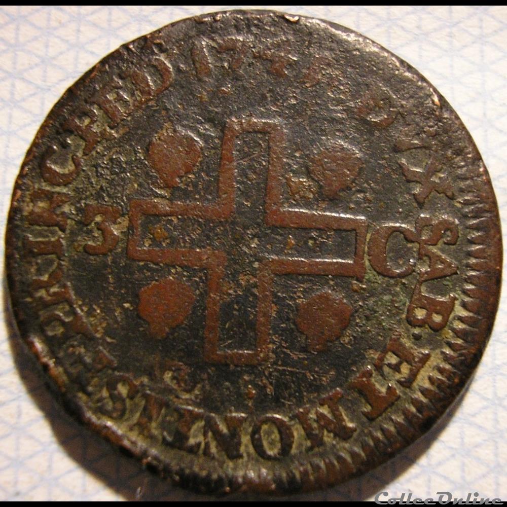 1741 Royaume de Sardaigne, 3 Cagliarese - Charles-Emmanuel III de Savoie 2 monnaie monde italie 1741 royaume de sardaigne 3 cagliarese charles emmanuel iii de savoie