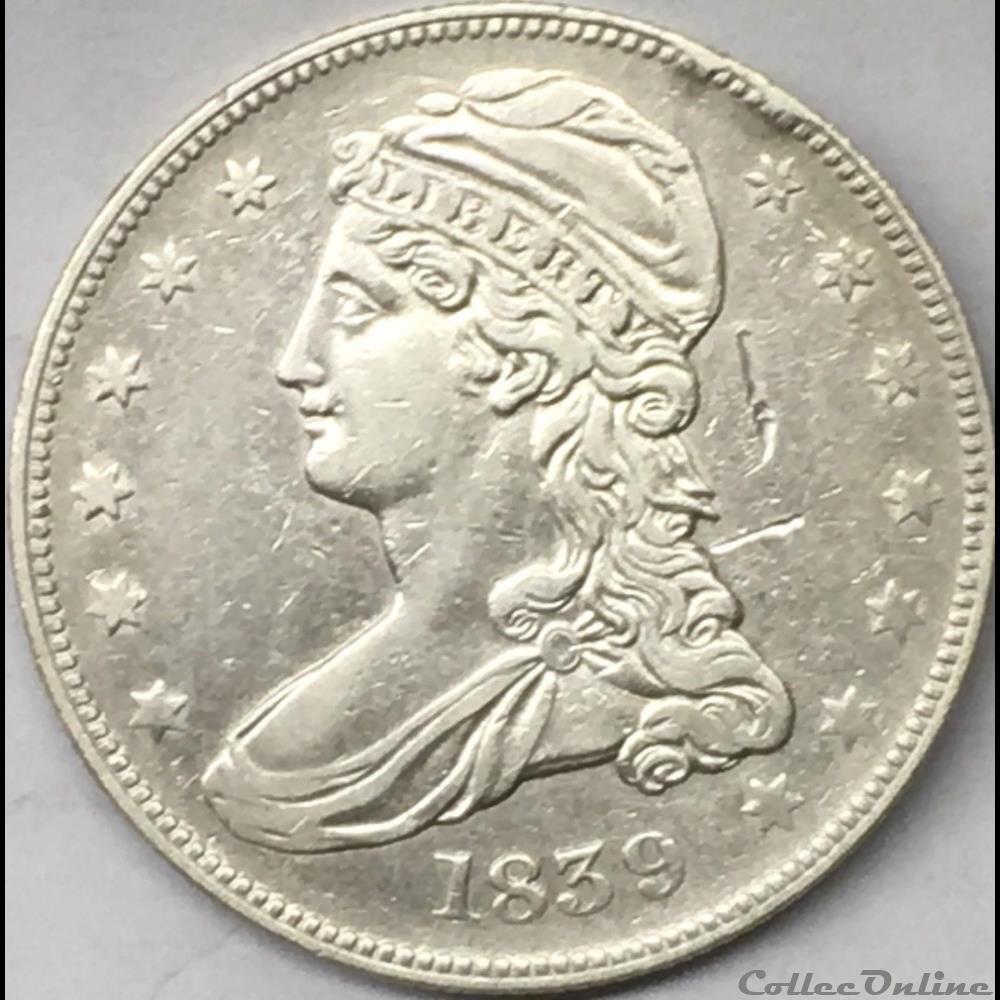 1839 Capped Bust Reeded Edge monnaie monde etat uni 1839 capped bust reeded edge