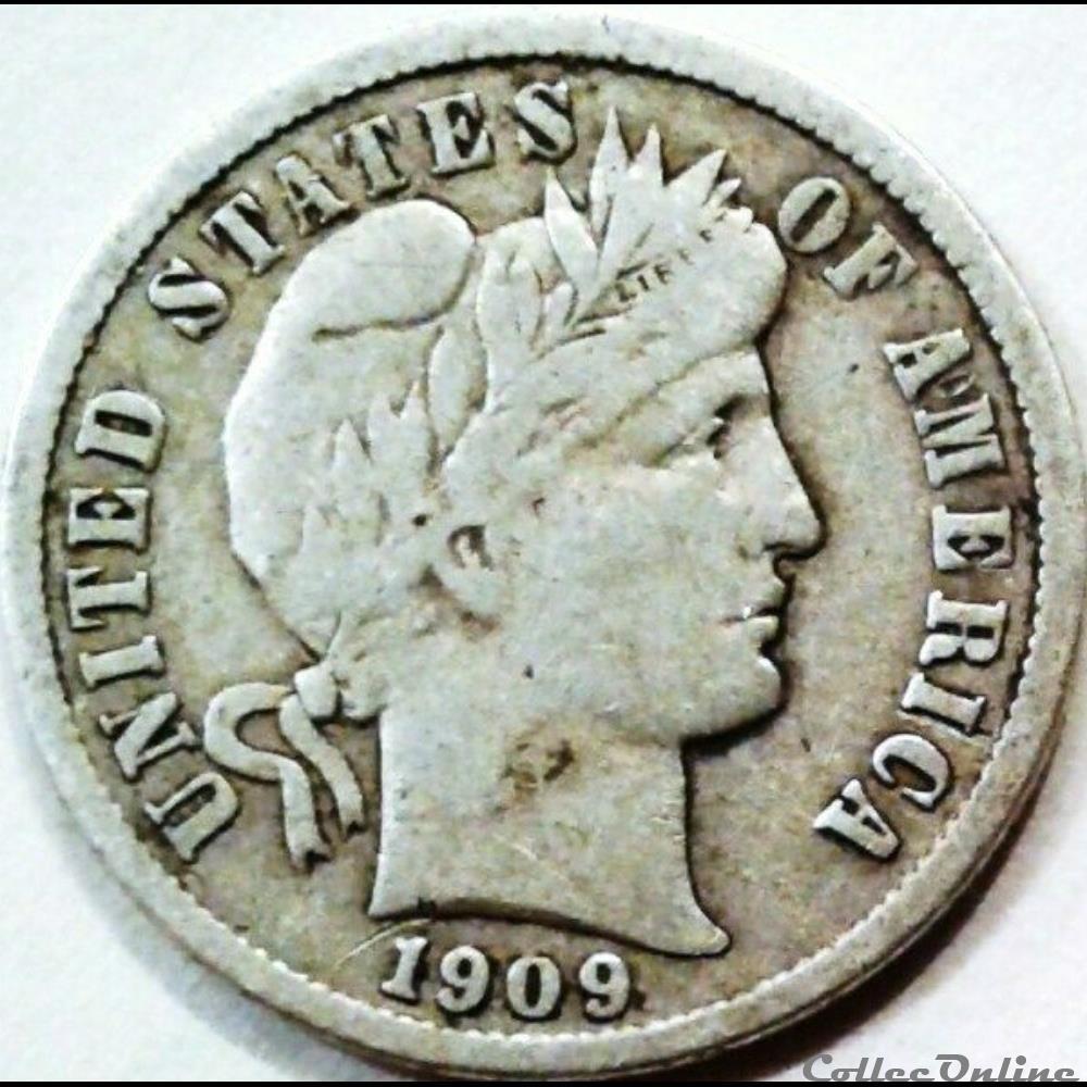 1909 Denver Dime monnaies monde etats unis 1909 denver dime