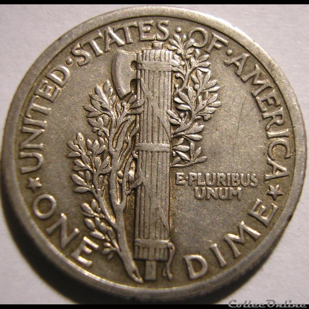 1916 Dime - Error monnaie monde etat uni 1916 dime error