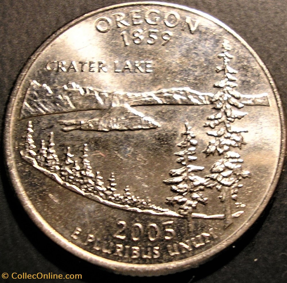 2005 D Quarter Dollar - Oregon State (ex.2) 3 monnaie monde etat uni 2005 d quarter dollar oregon state ex 2