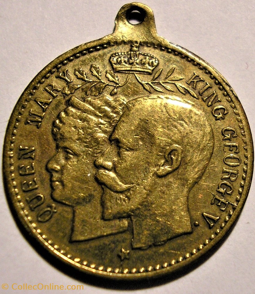 George V & Mary - Medalet Coronation 1911 - "Long May They Reign" UK 2 medaille royaume uni george v mary medalet coronation 1911 long may they reign uk