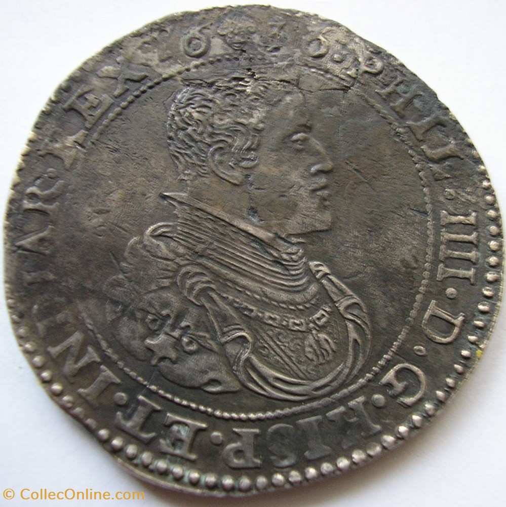 Felipe IV - Ducaton 1636 Brussels, Spanish Netherlands 2 monnaies europe medievale pays bas espagnols felipe iv ducaton 1636 brussels spanish netherlands