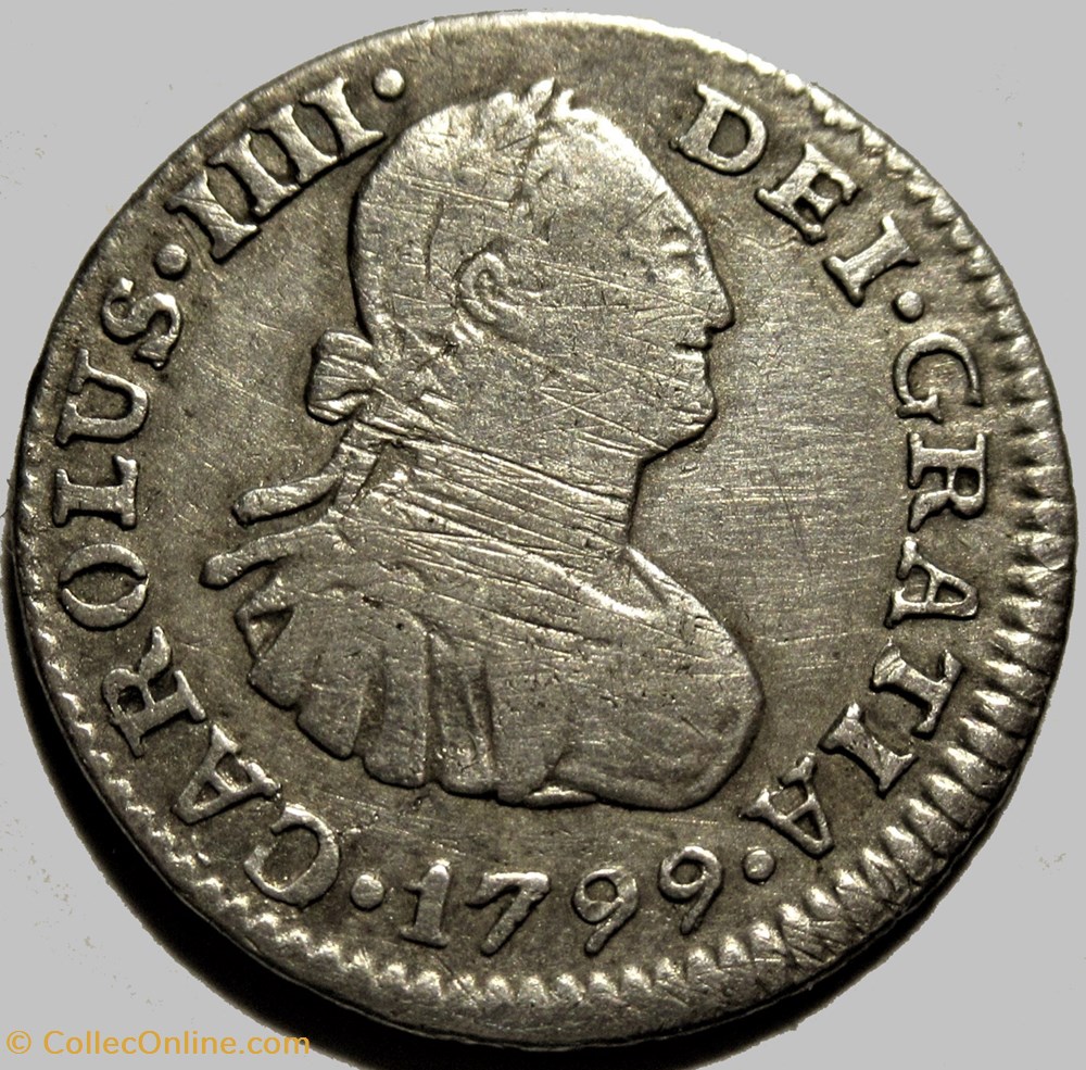 monnaies monde mexique mexico real 1799 mexico carlos iv de espana