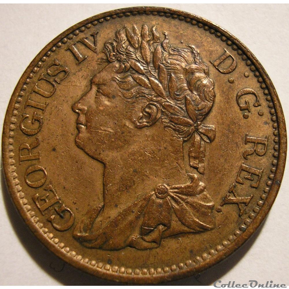 George IV - Half Penny 1823 Ireland monnaie monde royaume uni george iv half penny 1823 ireland