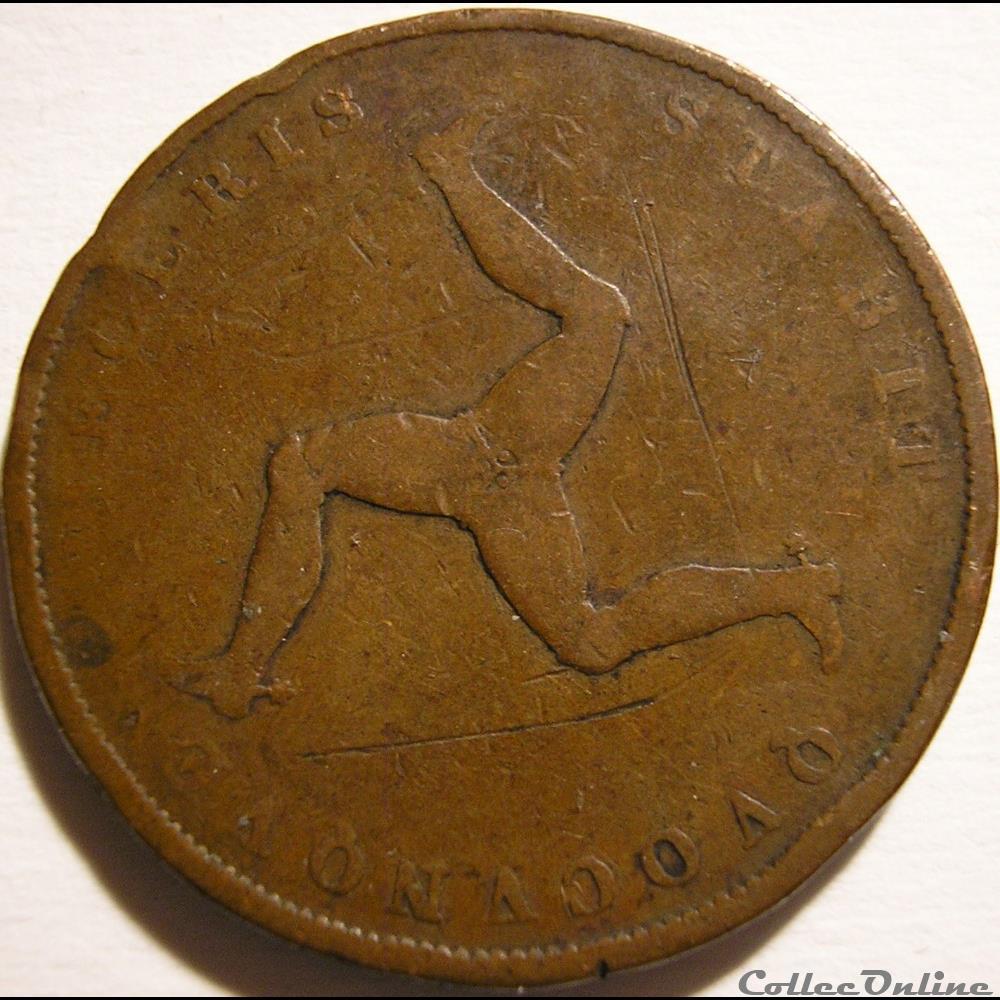 monnaie monde ile de victoria 1 penny 1839 isle of man