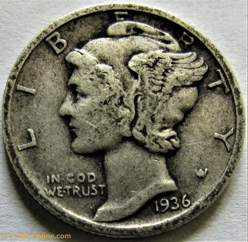 monnaies monde etats unis 1936 dime double die