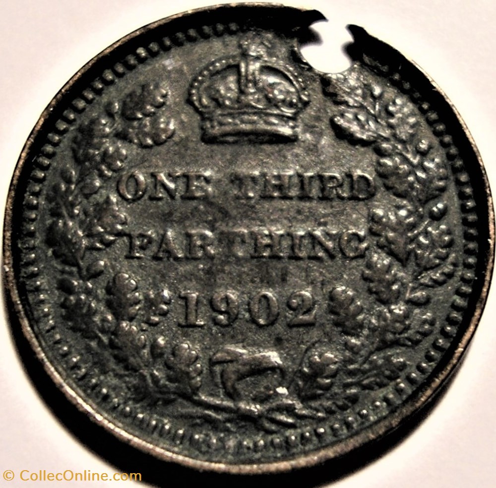 Edward VII - 1/3 Farthing 1902 - Great Britain, Colonial issue. (ex.2) monnaie monde royaume uni edward vii 1 3 farthing 1902 great britain colonial issue ex 2