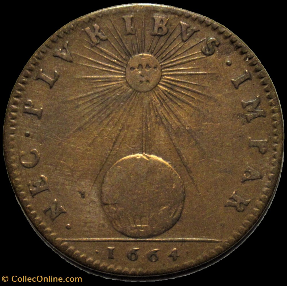 Louis XIV - Jeton 1664 - Le Roi Soleil monnaies paranumismatique jetons poids louis xiv jeton 1664 le roi soleil