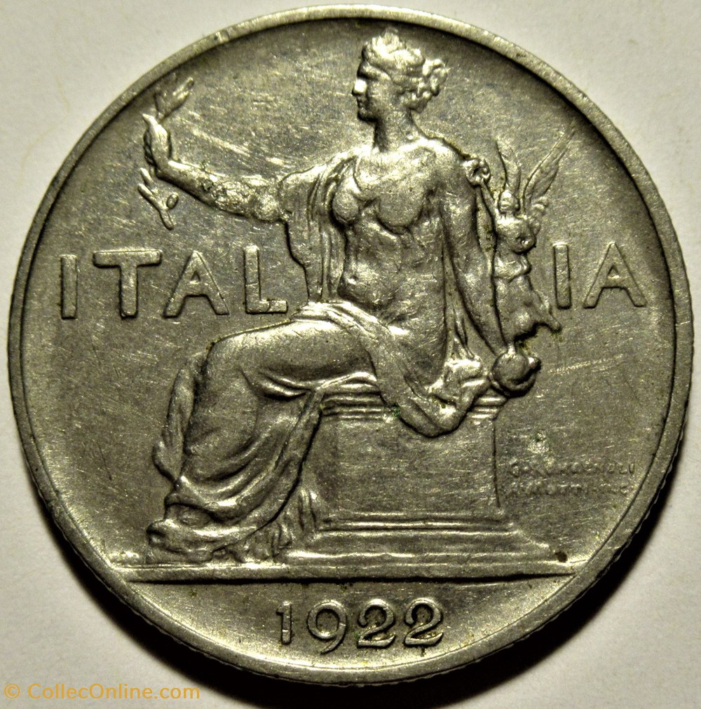monnaies monde 1922 royaume italie lira roma vittorio emanuele iii