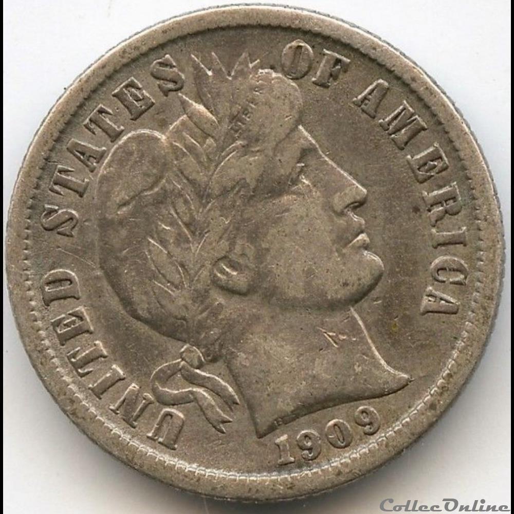 1909 New Orleans Dime monnaies monde etats unis 1909 new orleans dime