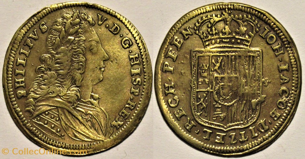 Felipe V - 1711' Rechenpfennig Counter Token by J.J. Dietzel monnaies paranumismatique jetons poids felipe v 1711 rechenpfennig counter token by j j dietzel