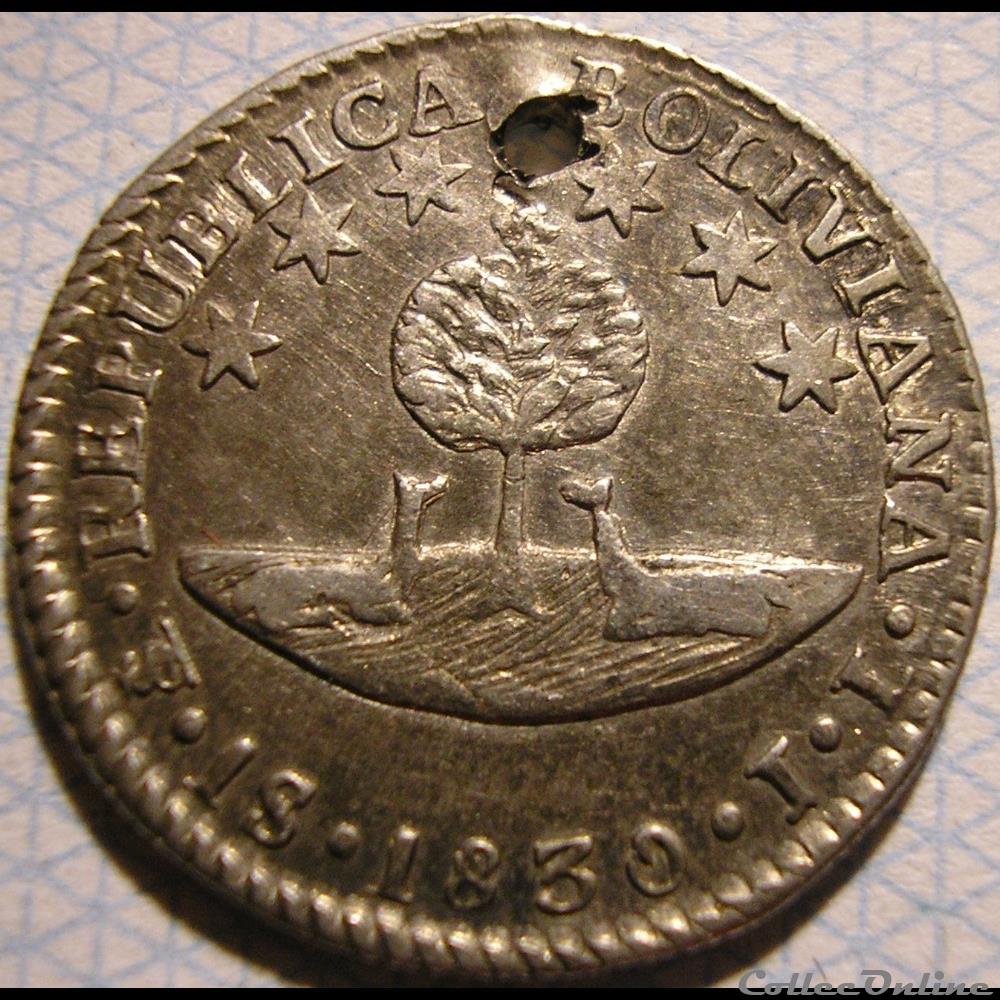 1830 Potosi - 1 Sol monnaie monde bolivie 1830 potosi 1 sol