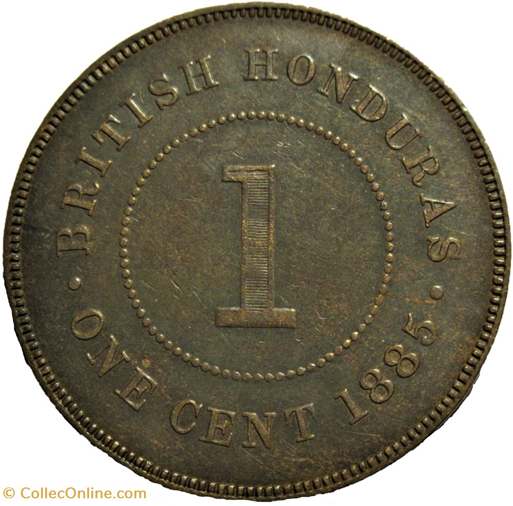 Victoria - One Cent 1885 - British Honduras monnaies monde belize victoria one cent 1885 british honduras