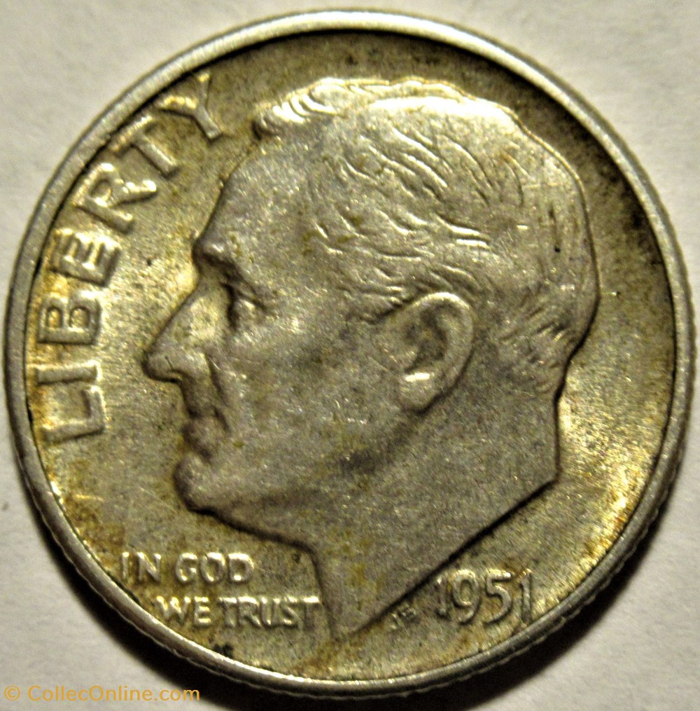 1951 Dime monnaies monde etats unis 1951 dime