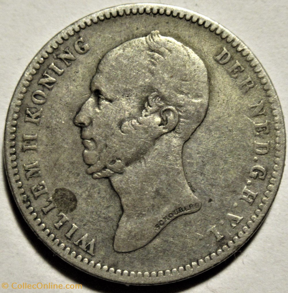 Willem II of Nederland - 25 Cents 1849. 2 monnaies monde pays bas willem ii of nederland 25 cents 1849