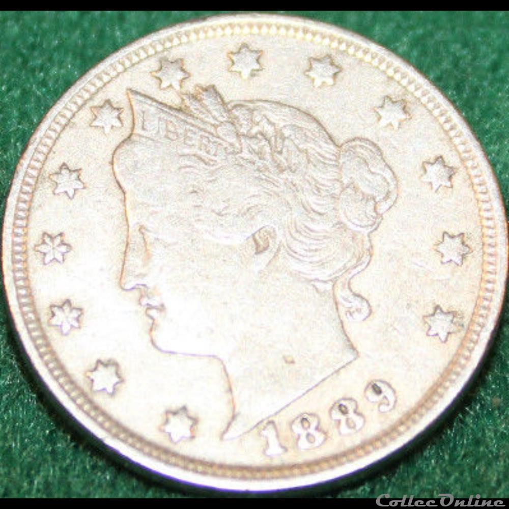 1889 5 Cents monnaie monde etat uni 1889 5 cents