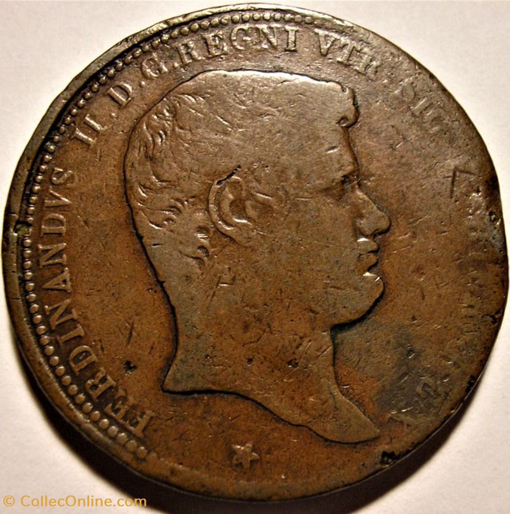 1835 Royaume de Naples, 10 Tornesi - Ferdinando II monnaies monde italie 1835 royaume de naples 10 tornesi ferdinando ii
