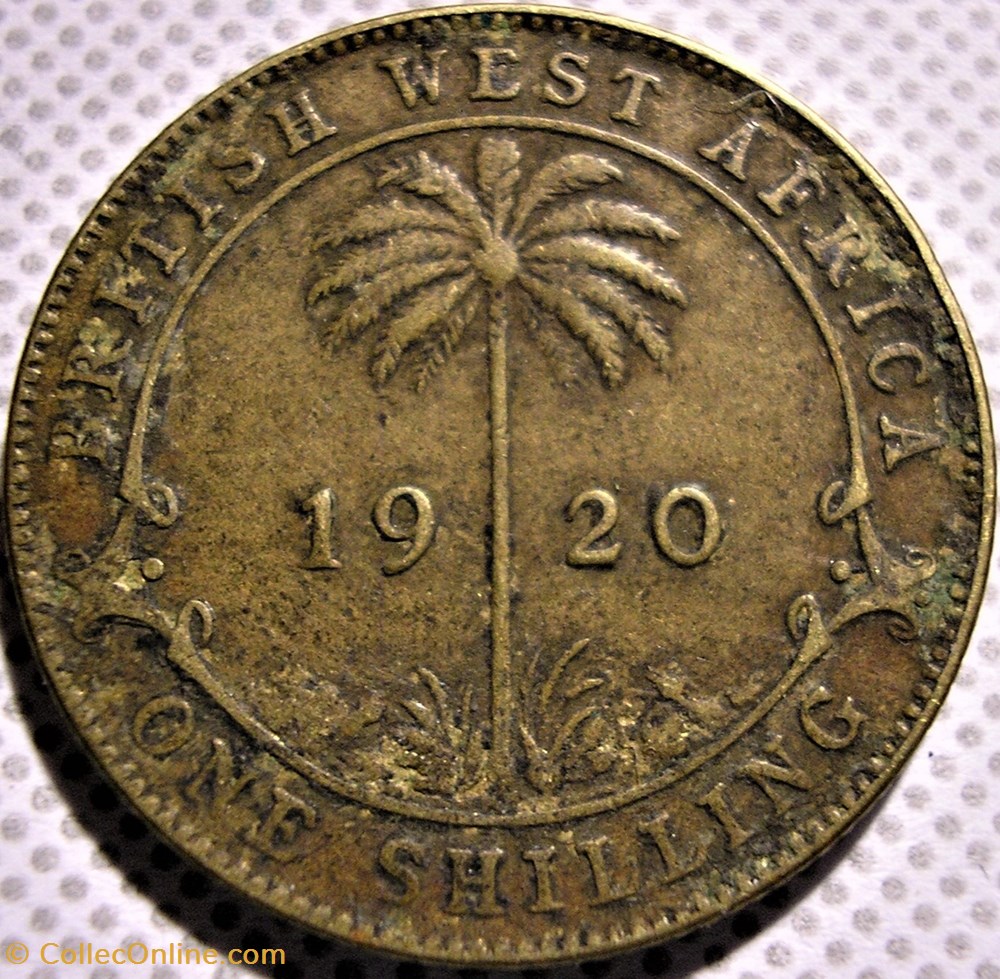 George V - 1 Shilling 1920 - West Africa 3 monnaies monde nigeria george v 1 shilling 1920 west africa