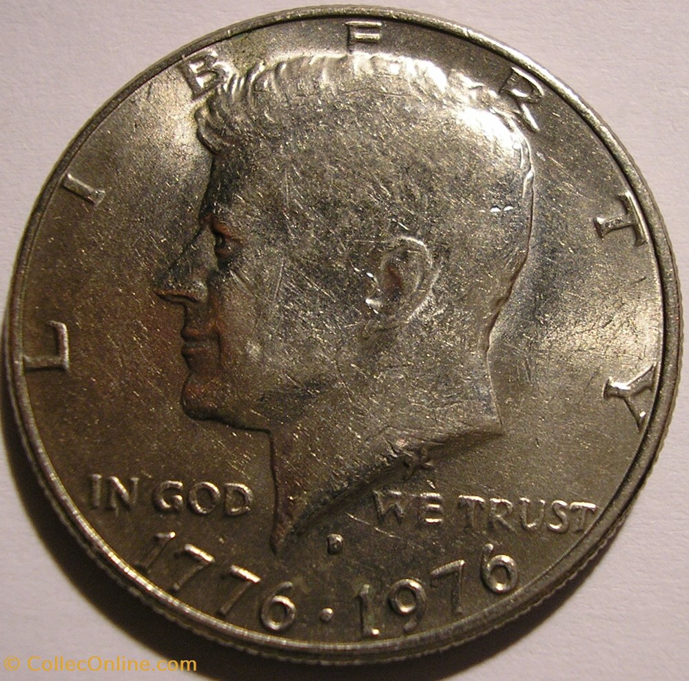 monnaie monde etat uni kennedy 1976 d bicentenial independence 1776 1976 ex 2