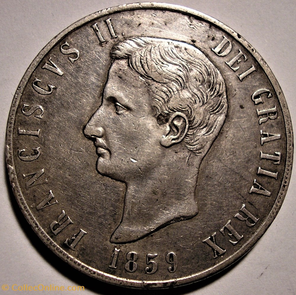 monnaies monde italie 1859 royaume de naples 120 grana francesco ii