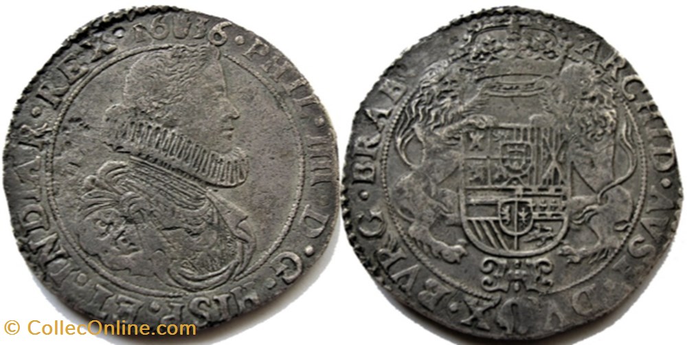 Felipe IV - Ducaton 1636 Antwerp, Spanish Netherlands monnaies europe medievale pays bas espagnols felipe iv ducaton 1636 antwerp spanish netherlands