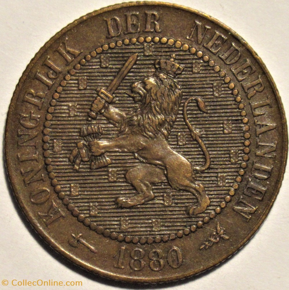 Willem III of Nederland - 2½ Cents 1880 monnaies monde pays bas willem iii of nederland 2 cents 1880