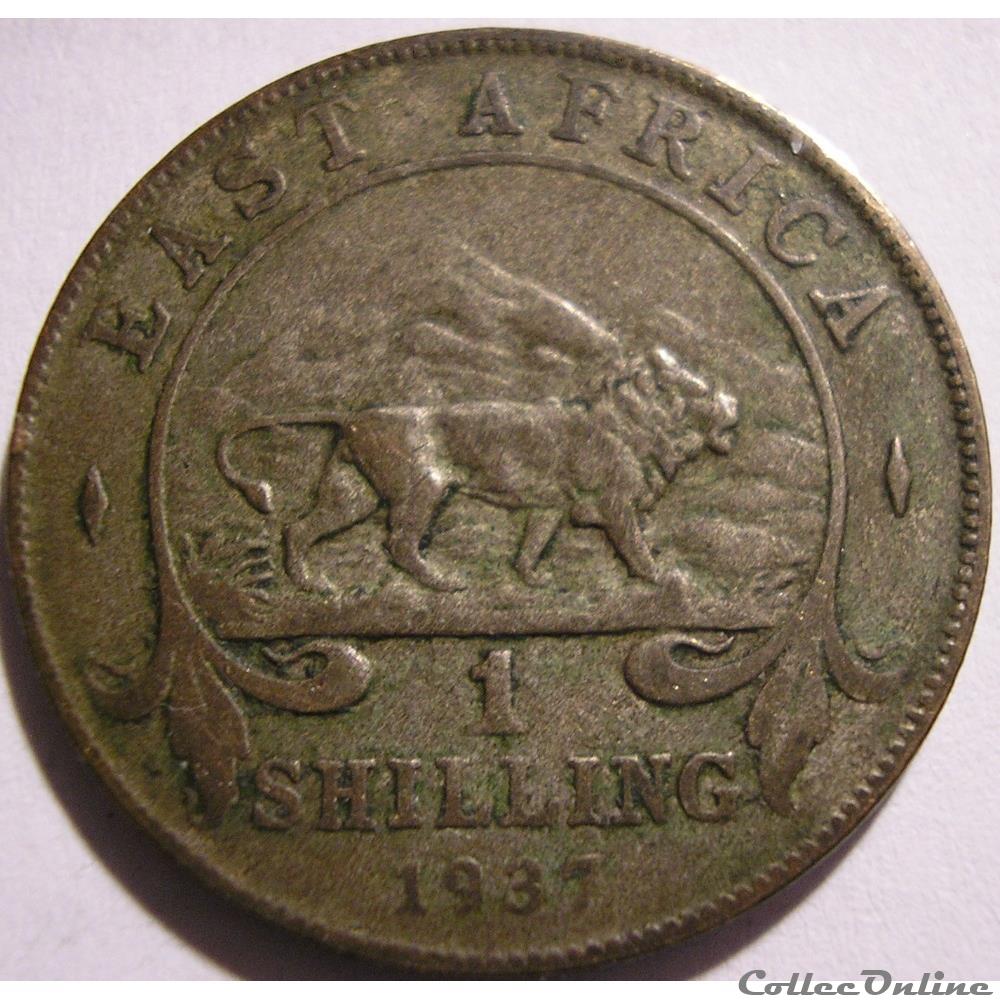 George VI - 1 Shilling 1937 - East Africa monnaie monde kenya george vi 1 shilling 1937 east africa