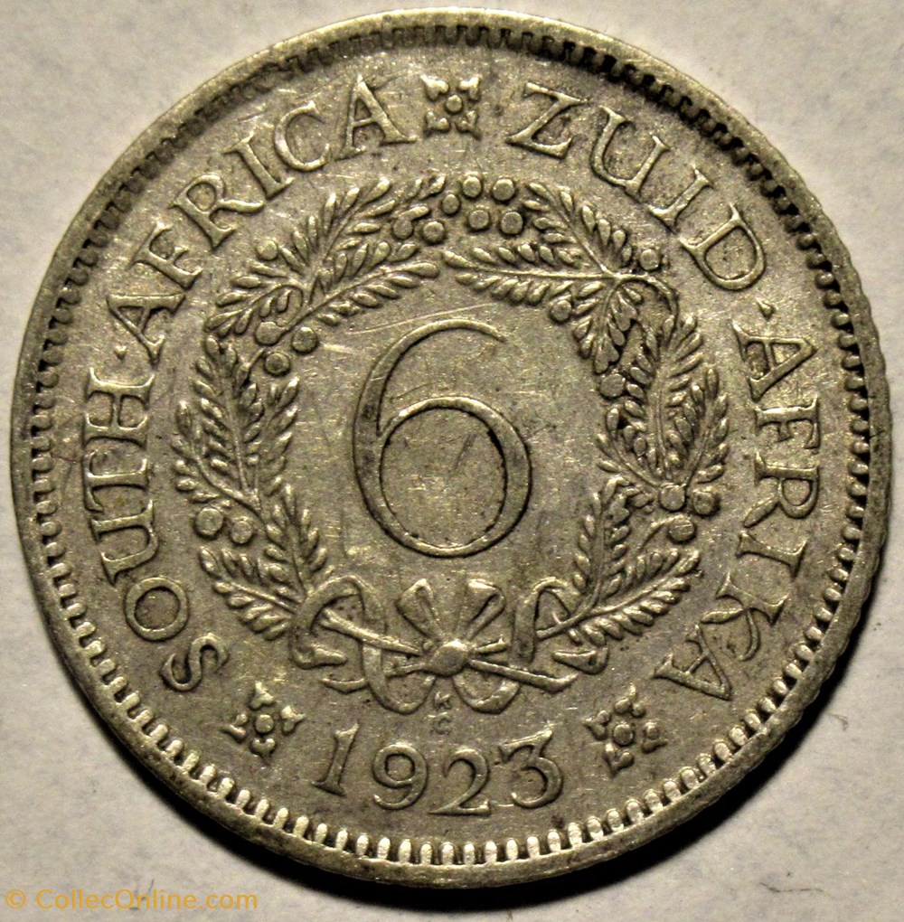 George V - 6 Pence 1923 - South Africa monnaies monde afrique du sud george v 6 pence 1923 south africa