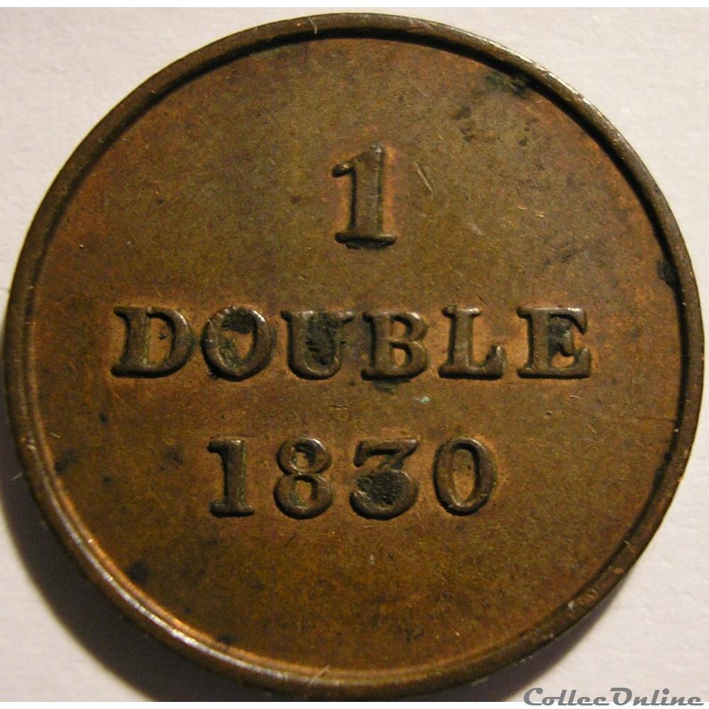 States of Guernsey - 1 Double 1830 monnaie monde ile de guernesey states of guernsey 1 double 1830