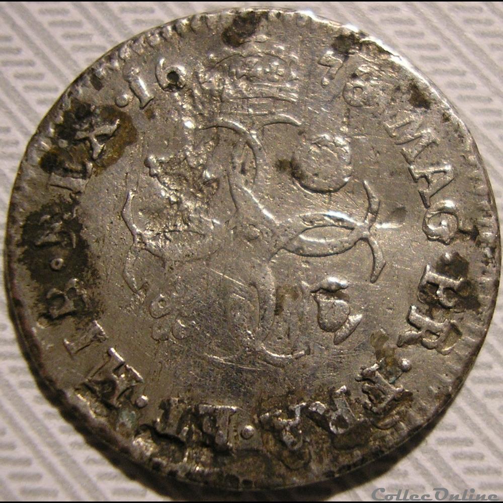 Charles II - 4 Pence 1678/6 Kingdom of England, Scotland & Ireland 2 monnaies europe medievale royaume angleterre charles ii 4 pence 1678 6 kingdom of england scotland ireland