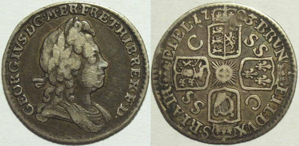 George Ist - 6 Pence 1723 - Kingdom of Great Britain monnaies europe medievale royaume angleterre george ist 6 pence 1723 kingdom of great britain